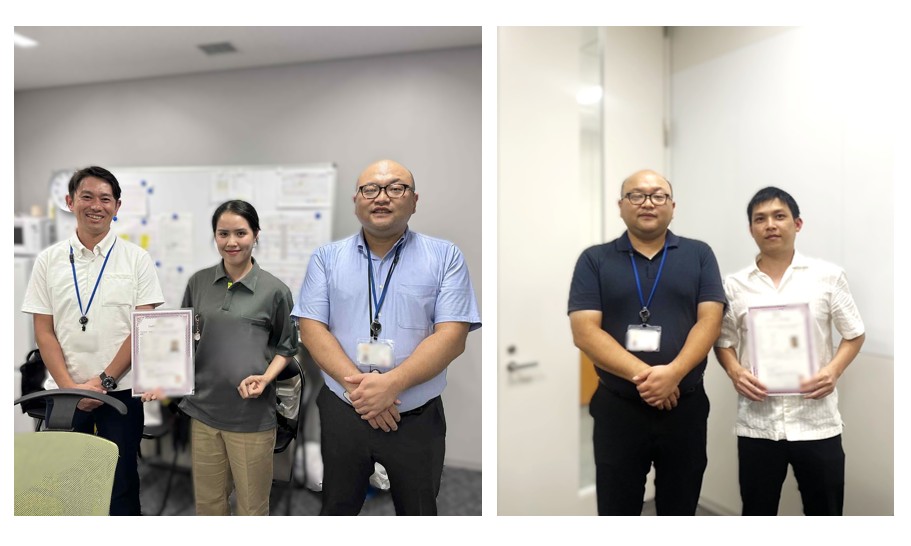 第４回ビルクリーニング分野特定技能２号評価試験に当社所属ベトナム人社員２名が合格しました